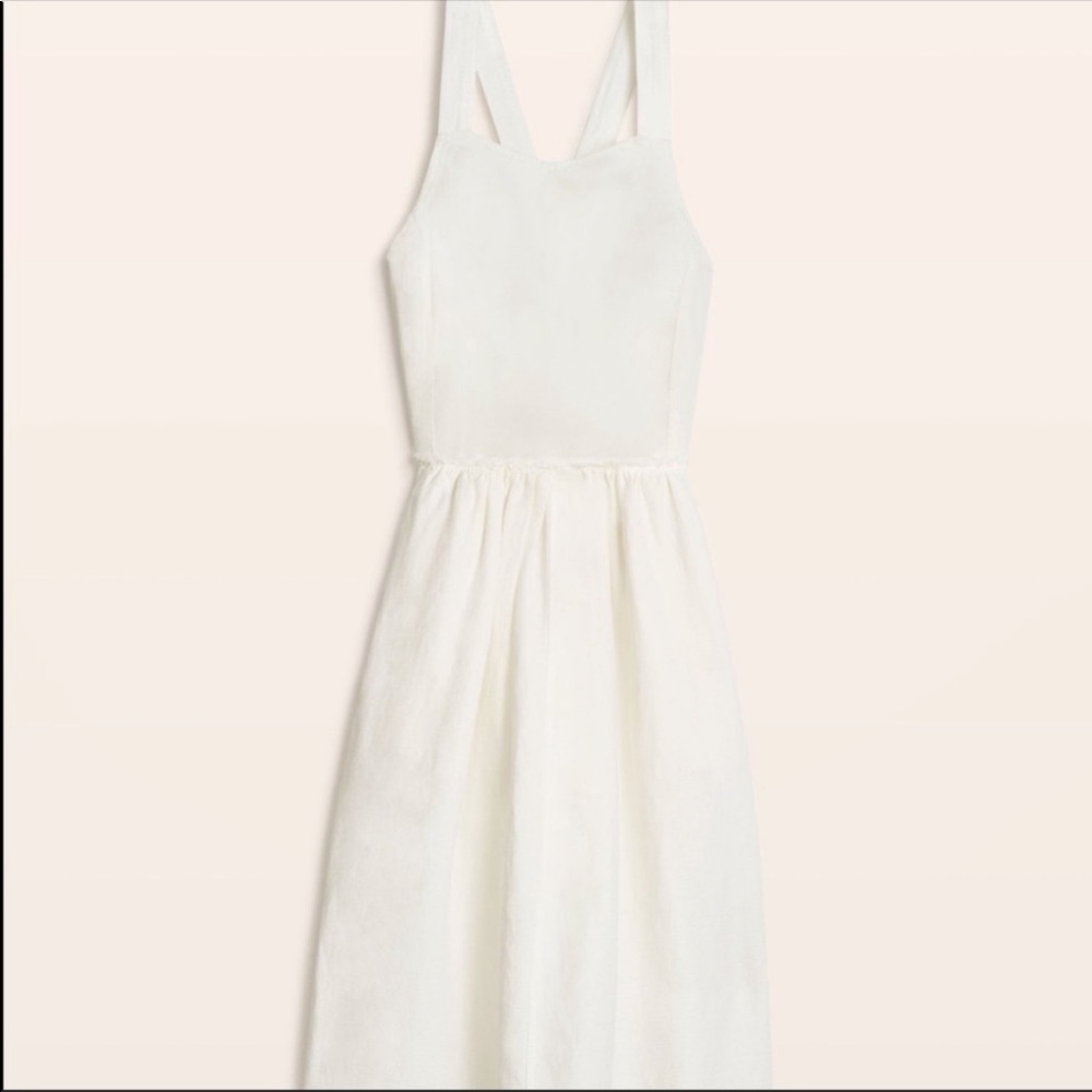 Aritzia Wilfred White Hymne Linen Dress